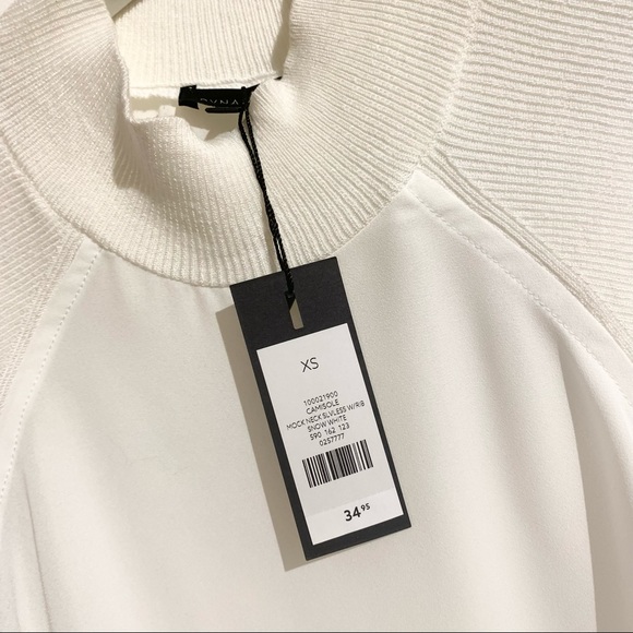 DYNAMITE Semi-Sheer Sleeveless Chiffon Blouse NWT - Picture 9 of 13